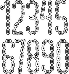 set of numbers from 0 to 9 cool numerals for use vector image
