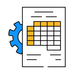 accounting working process erp icon color vector image
