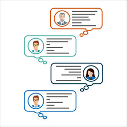 basic chat message conversation design chatbot vector image