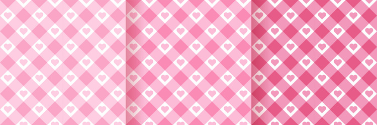 check seamless pattern set vichy textures vector image