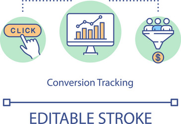 Conversion tracking concept icon vector