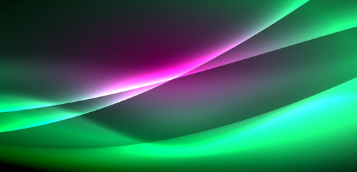 dynamic waves in ethereal glow of neon lights vector image