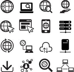 Modern Digital Icons - Network & Tech vector image