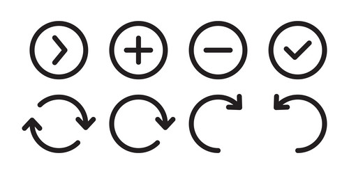 web icons circular arrows functional vector image