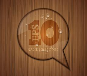 wood texture speech bubble vector