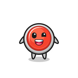 an emergency panic button character with awkward vector image