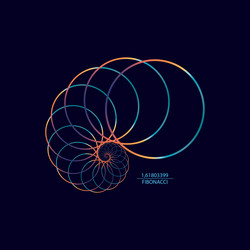 Fibonacci Golden Spiral vector image