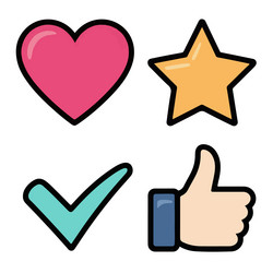 glossy 3d round yes and no check mark buttons vector image