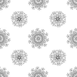 Graphic seamless pattern with abstract vector