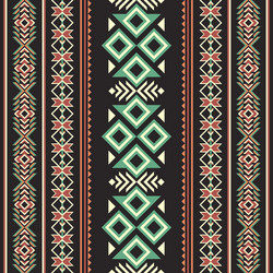 tribal ethnic seamless pattern geometric design vector