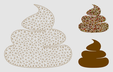 crap mesh network model and triangle mosaic vector image