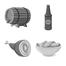 isolated object pub and bar icon set vector image