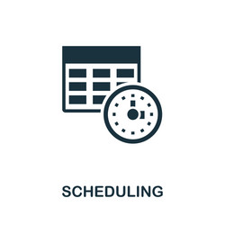 scheduling icon simple creative element filled vector image