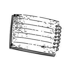 writing notepad sketch hand drawn vector image