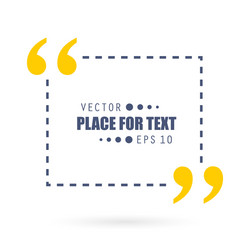 abstract concept empty speech square quote vector image