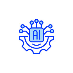 automation filled line icon linear style sign vector image