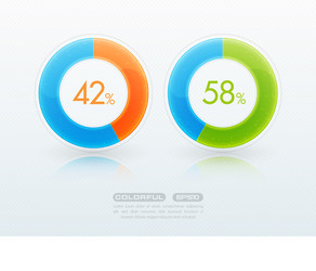 Green progress bar set 10-100 Royalty Free Vector Image