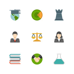 flat design icons symbols for website vector image