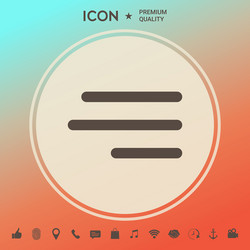 modern hamburger menu icon for mobile apps vector image