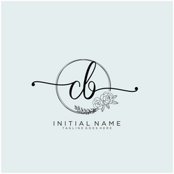 Elegant Initial CB Monogram Logo Vector Image