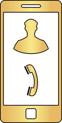 incoming call computer symbol vector image
