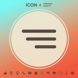 modern menu icon for mobile apps and websites vector image