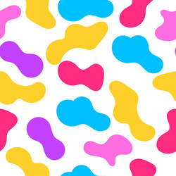 seamless pattern with abstract multicolored spots vector image