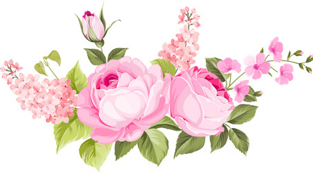 Spring Floral Garland Vector Image