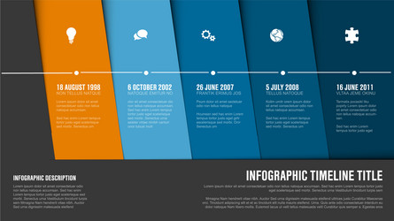 Timeline with Diagonal Blocks vector image