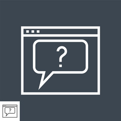 web page with question mark vector image