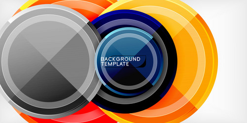 abstract circles overlap creating vibrant color vector image