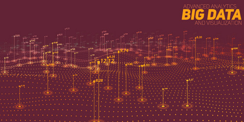 big data brown plot visualization vector image