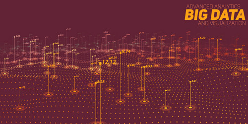 Big data brown plot visualization vector