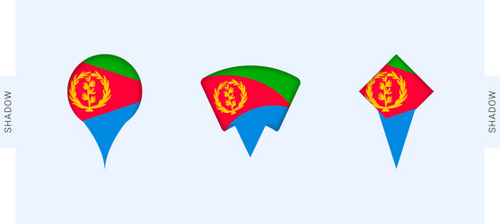 eritrea map markers set perfect for projects vector image