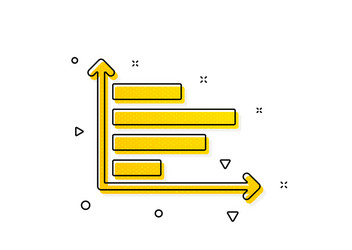 Horizontal Chart Icon - Column Graph vector image