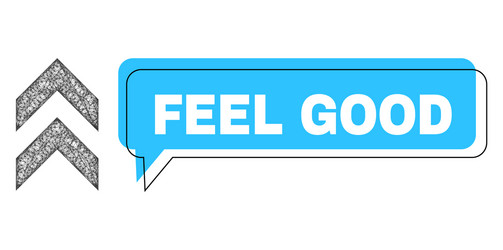 misplaced feel good message bubble and net shift vector image