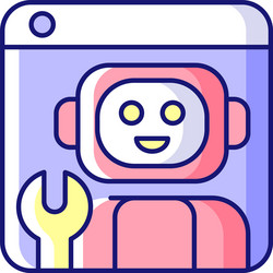 robotics platforms rgb color icon vector image