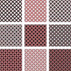 set of design seamless colorful diagonal patterns vector image
