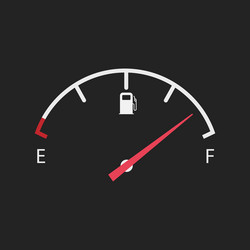 fuel gauge in car dashboard vector