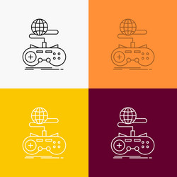 game gaming internet multiplayer online icon over vector