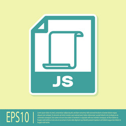 green js file document icon download button vector image
