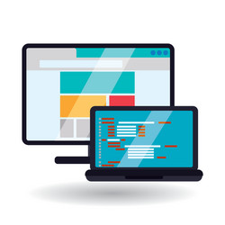 responsive web design vector image