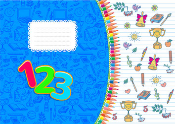 school notebook horizontal striped a4 vector