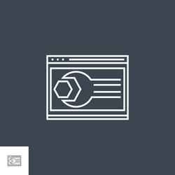 Website optimization line icon vector