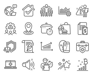 Business icons set included icon as loud sound vector