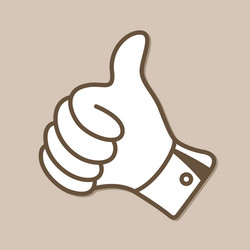 Hand with thumb up icon vector