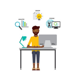 software developer and programmer vector image