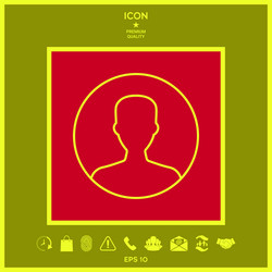 symbol of user icon in circle profile line vector image