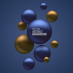Abstract background with 3d spheres cluster Vector Image