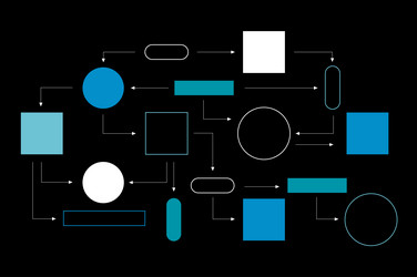 big fowchart flow diagram structural scheme vector